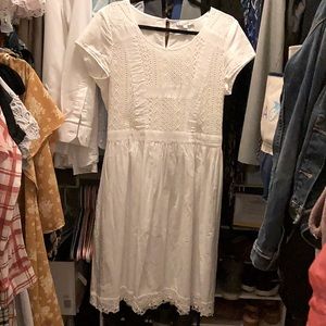 White down east dress eyelet and lace